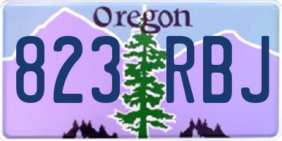 OR license plate 823RBJ