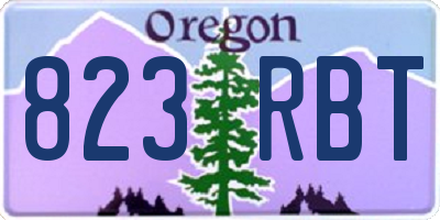 OR license plate 823RBT