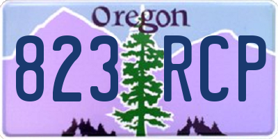 OR license plate 823RCP