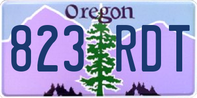 OR license plate 823RDT