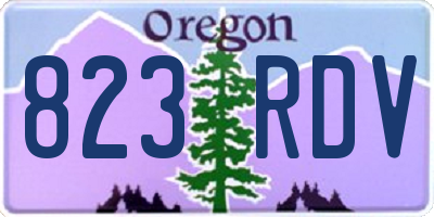 OR license plate 823RDV