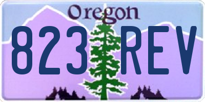 OR license plate 823REV