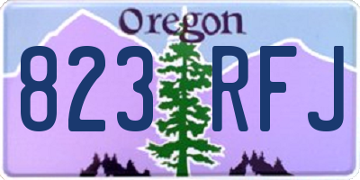 OR license plate 823RFJ