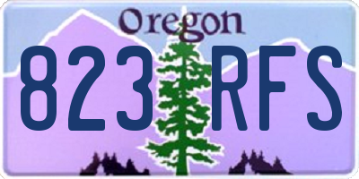 OR license plate 823RFS