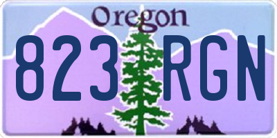 OR license plate 823RGN