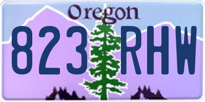 OR license plate 823RHW