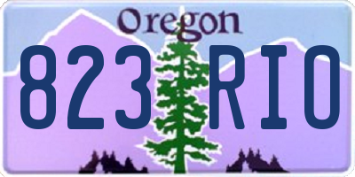 OR license plate 823RIO