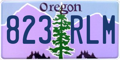 OR license plate 823RLM