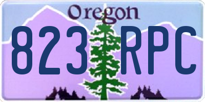 OR license plate 823RPC