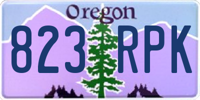 OR license plate 823RPK