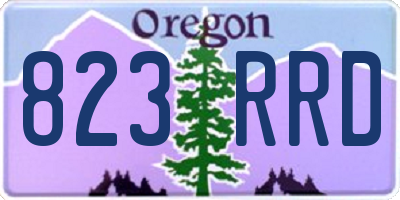 OR license plate 823RRD