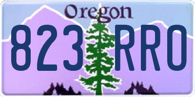 OR license plate 823RRO