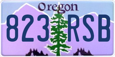 OR license plate 823RSB