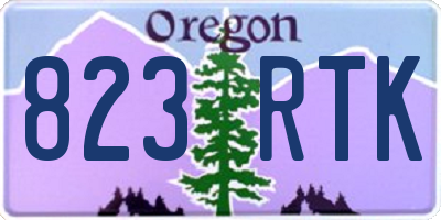 OR license plate 823RTK