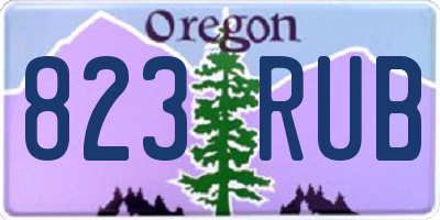 OR license plate 823RUB