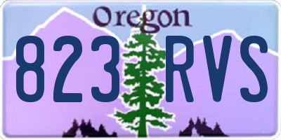 OR license plate 823RVS