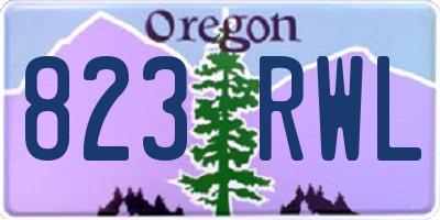OR license plate 823RWL