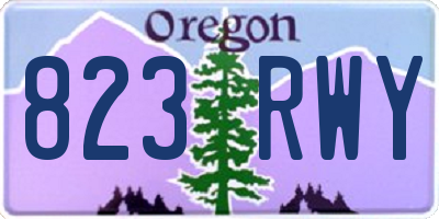 OR license plate 823RWY