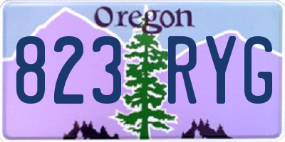 OR license plate 823RYG