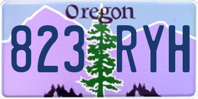 OR license plate 823RYH
