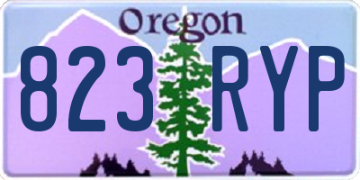 OR license plate 823RYP