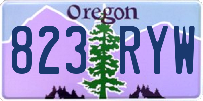 OR license plate 823RYW