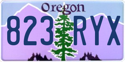 OR license plate 823RYX