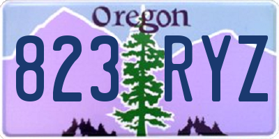 OR license plate 823RYZ