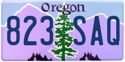 OR license plate 823SAQ