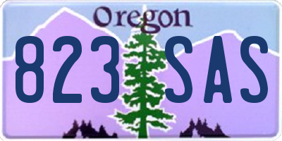OR license plate 823SAS