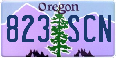 OR license plate 823SCN