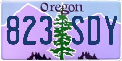 OR license plate 823SDY
