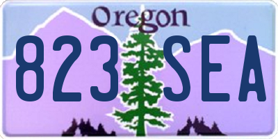 OR license plate 823SEA