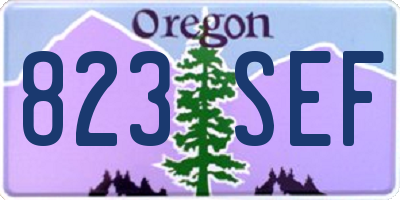 OR license plate 823SEF