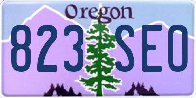OR license plate 823SEO