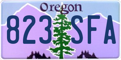 OR license plate 823SFA