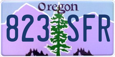 OR license plate 823SFR