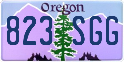 OR license plate 823SGG