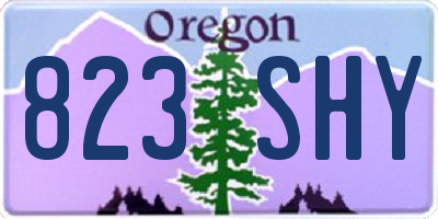 OR license plate 823SHY