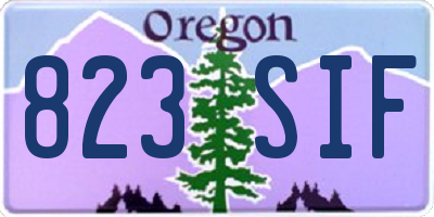OR license plate 823SIF
