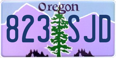 OR license plate 823SJD