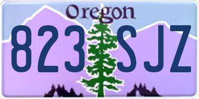 OR license plate 823SJZ