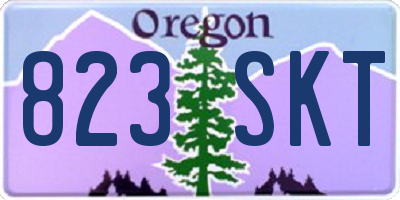 OR license plate 823SKT