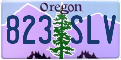 OR license plate 823SLV