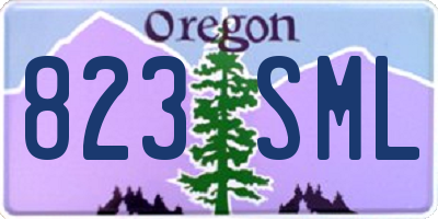 OR license plate 823SML