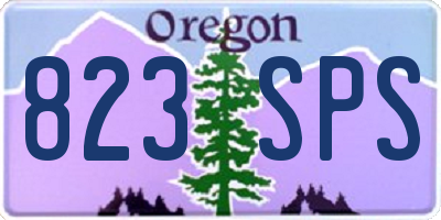 OR license plate 823SPS