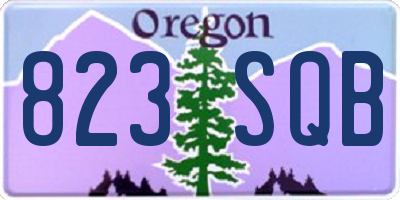 OR license plate 823SQB