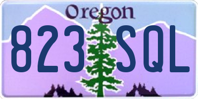 OR license plate 823SQL