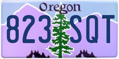 OR license plate 823SQT