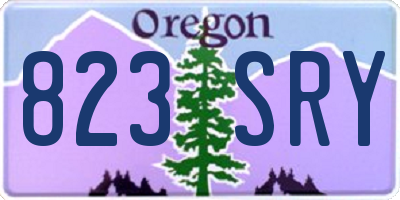 OR license plate 823SRY